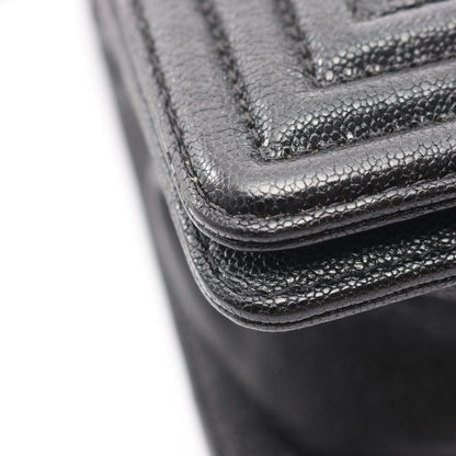 ボーイシャネル チェーンショルダーバッグ レザー ブラック ゴールド金具 シャネル バッグ CHANEL