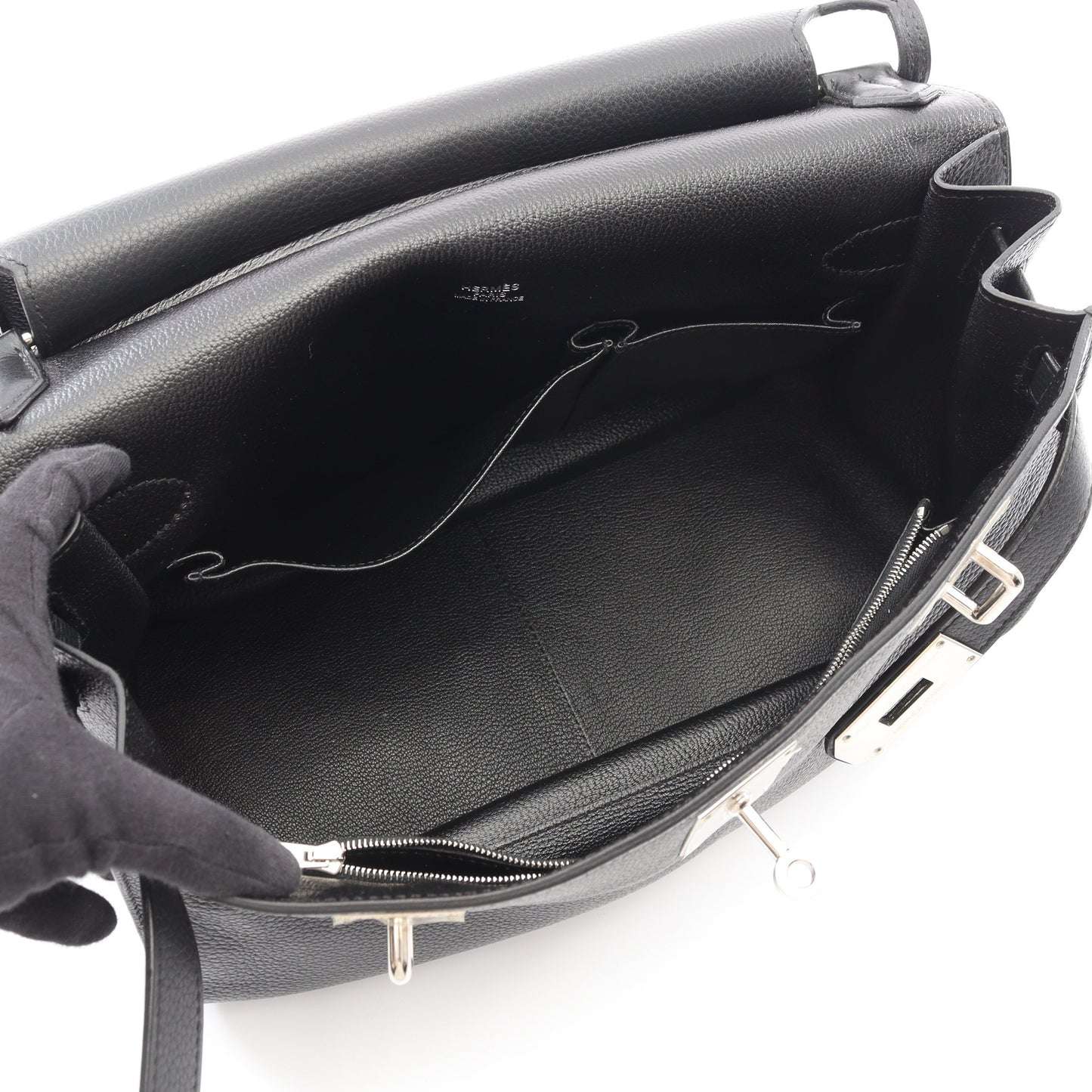 ジプシエール34 ショルダーバッグ トリヨンクレマンス ブラック シルバー金具 □M刻印 エルメス バッグ HERMES