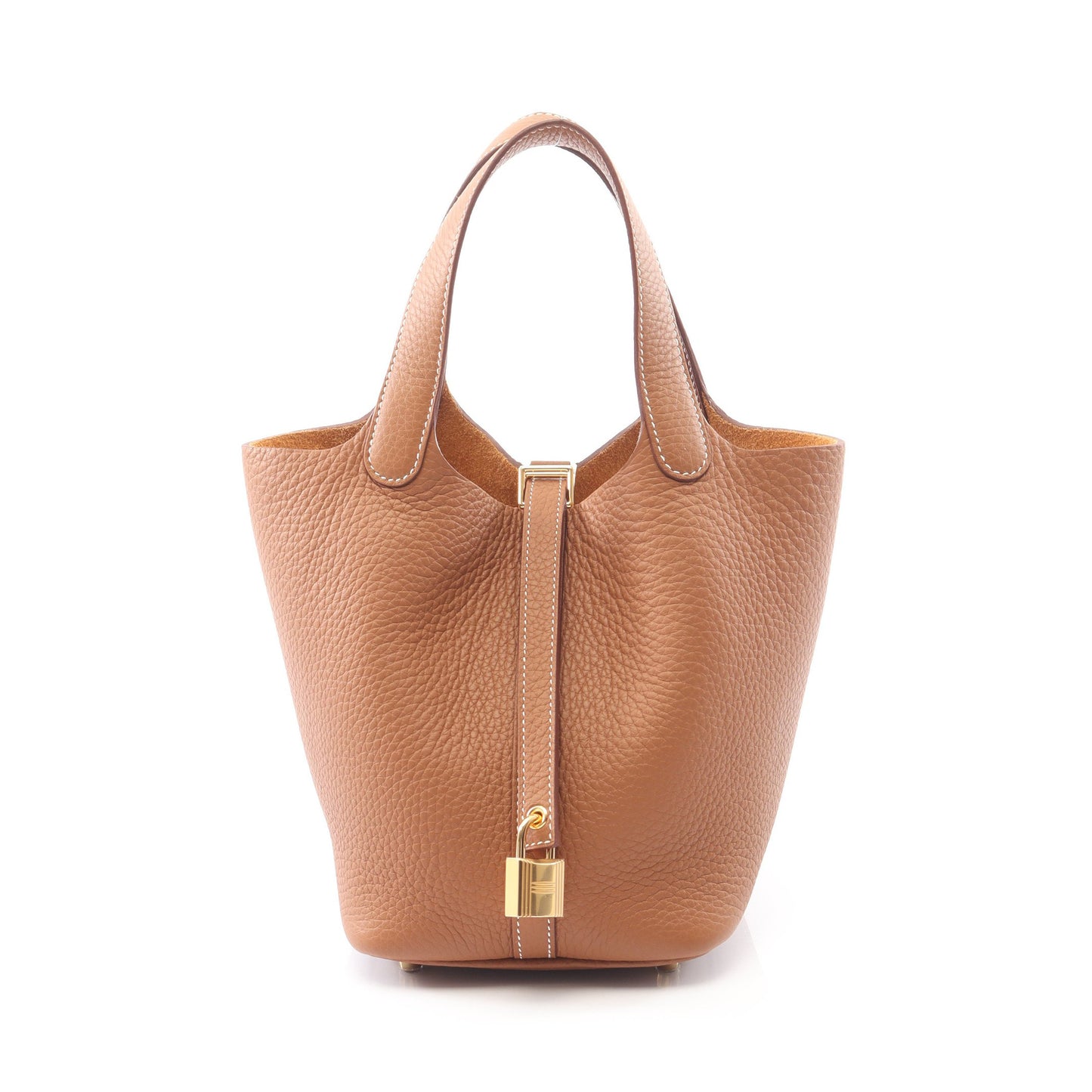 ピコタンロックPM ゴールド ハンドバッグ トリヨンクレマンス ライトブラウン ゴールド金具 K刻印 エルメス バッグ HERMES