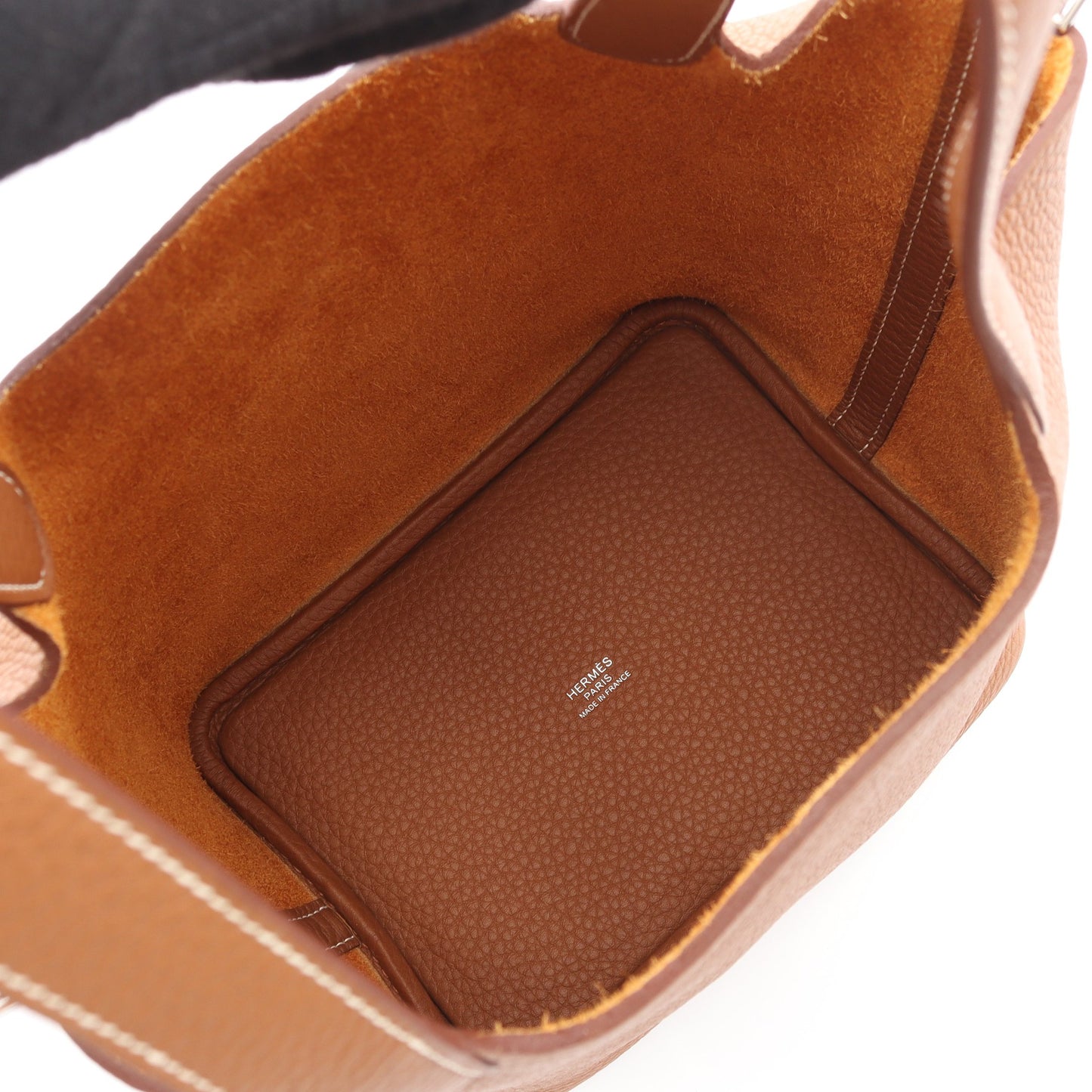 ピコタンロックPM ゴールド ハンドバッグ トリヨンクレマンス ライトブラウン シルバー金具 B刻印 エルメス バッグ HERMES