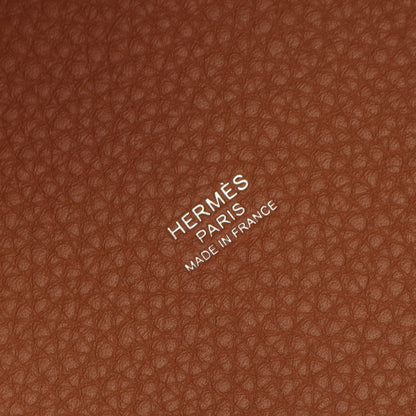 ピコタンロックPM ゴールド ハンドバッグ トリヨンクレマンス ライトブラウン シルバー金具 B刻印 エルメス バッグ HERMES