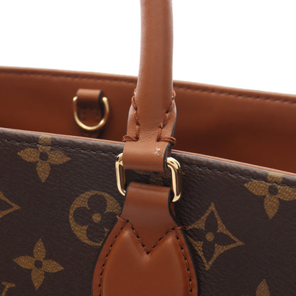 オンザゴー オーガナイザー モノグラム ハンドバッグ トートバッグ PVC レザー ブラウン 2WAY ルイヴィトン バッグ LOUIS VUITTON