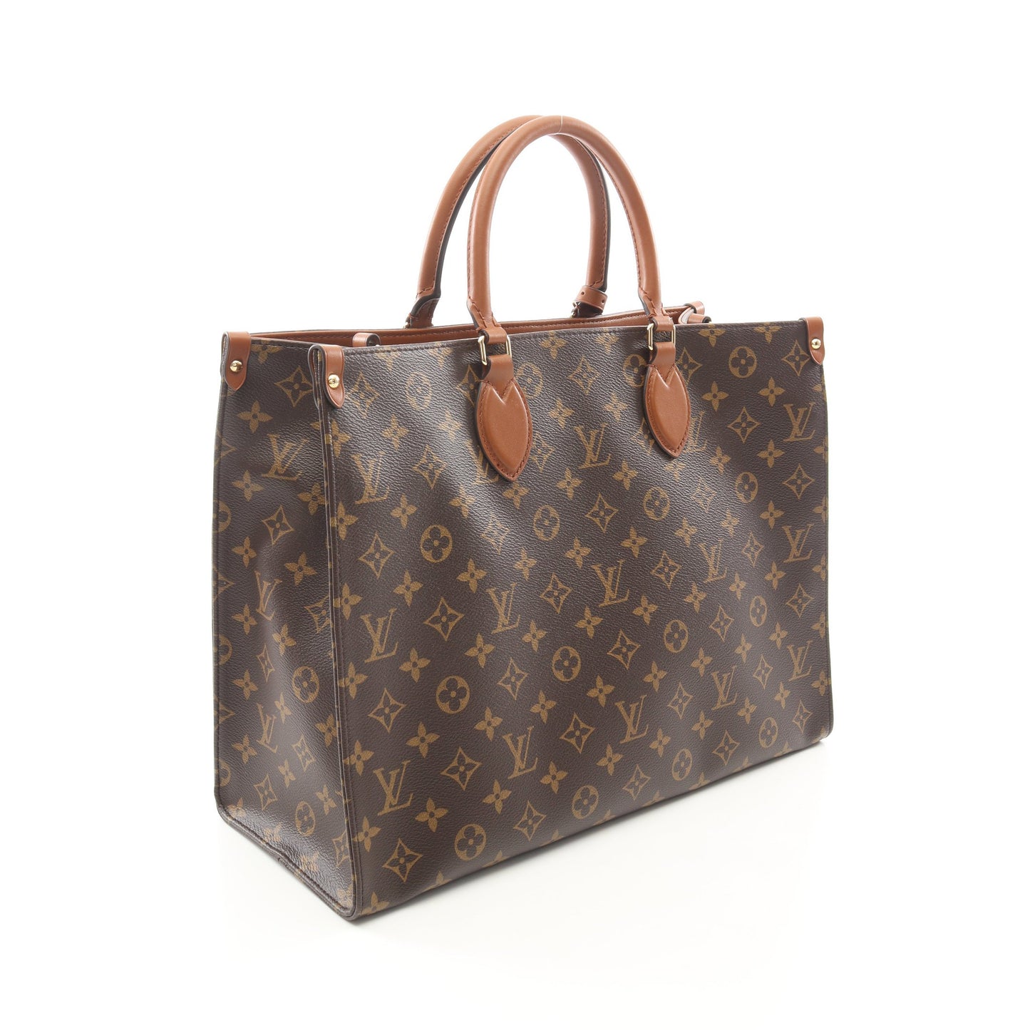 オンザゴー オーガナイザー モノグラム ハンドバッグ トートバッグ PVC レザー ブラウン 2WAY ルイヴィトン バッグ LOUIS VUITTON