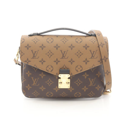 ポシェット メティス MM モノグラムリバース ハンドバッグ PVC レザー ブラウン ブラック 2WAY ルイヴィトン バッグ LOUIS VUITTON