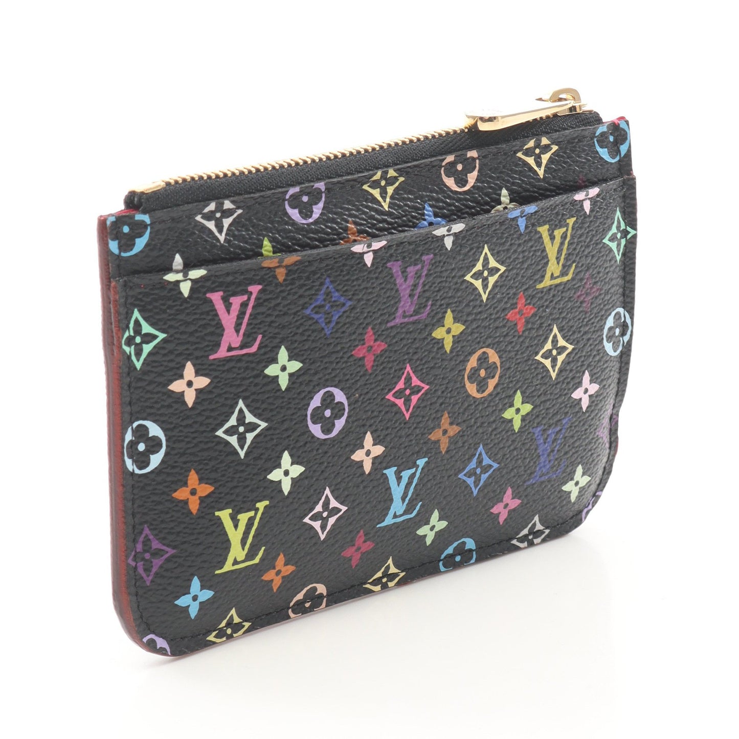 ポシェットクレ モノグラムマルチカラー ノワール コインケース PVC ブラック キーリング付き ルイヴィトン 財布・小物 LOUIS VUITTON