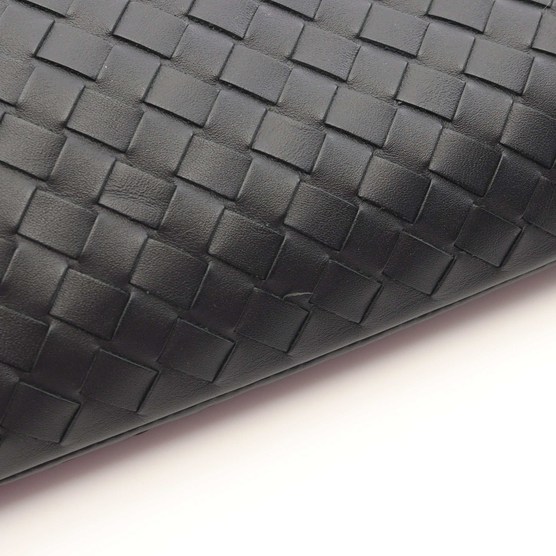 イントレチャート クラッチバッグ レザー ブラック ボッテガヴェネタ