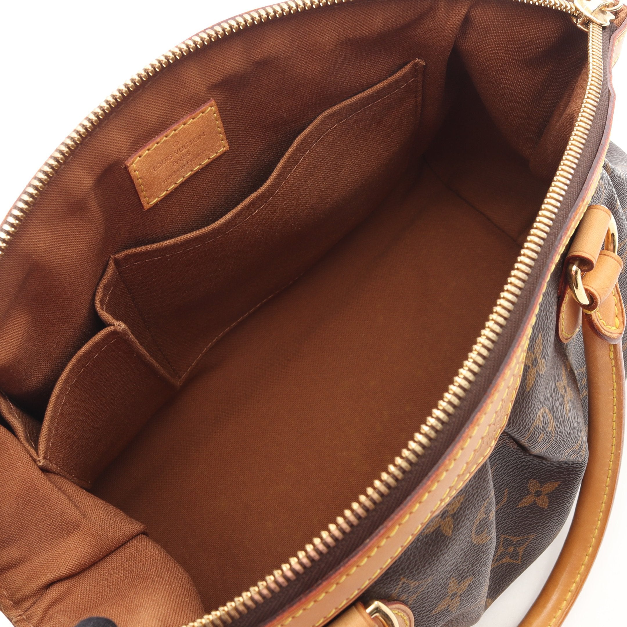 ティヴォリPM モノグラム ハンドバッグ PVC レザー ブラウン ルイ