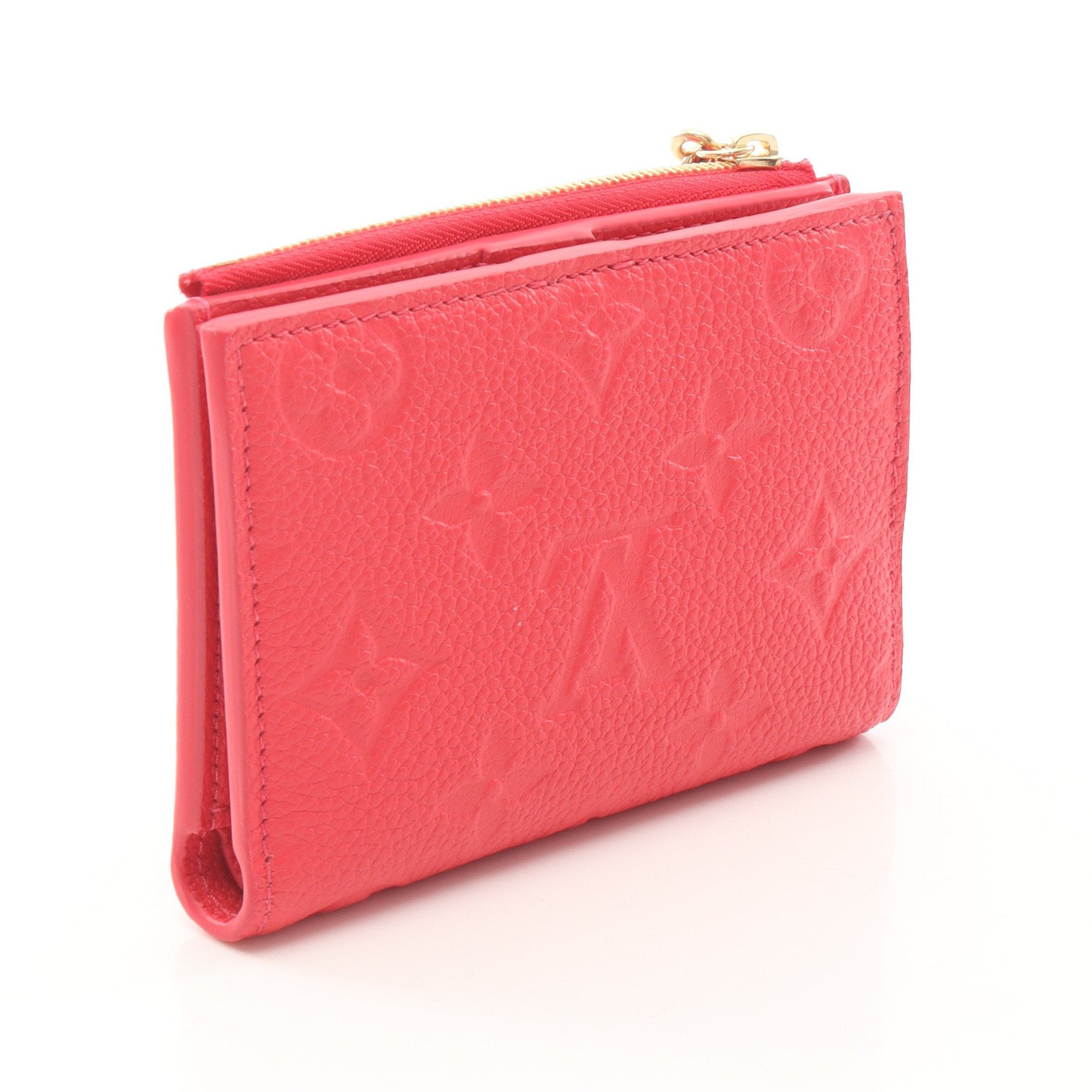 ポルトフォイユ リサ モノグラムアンプラント ストロベリーピンク 二