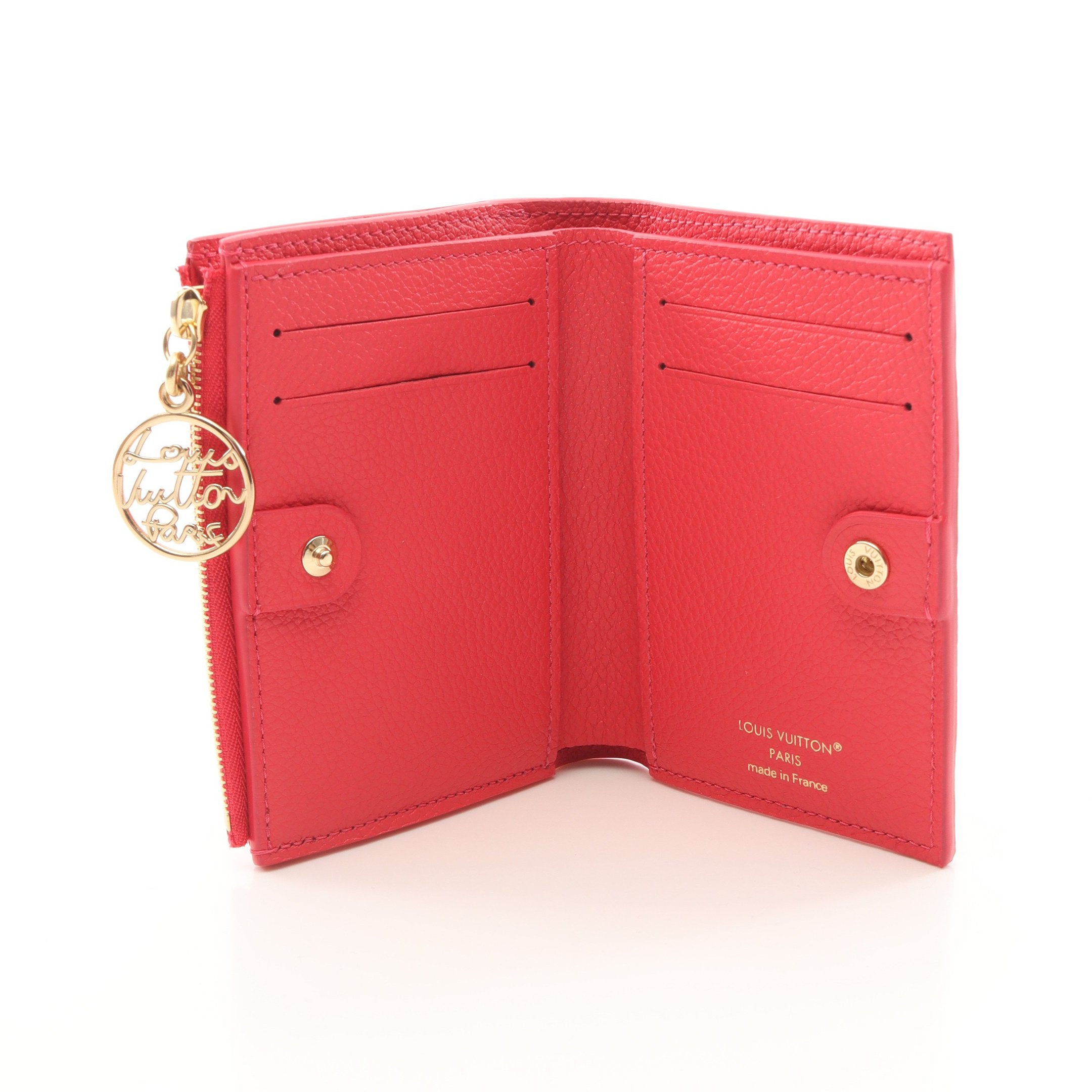 ポルトフォイユ リサ モノグラムアンプラント ストロベリーピンク 二