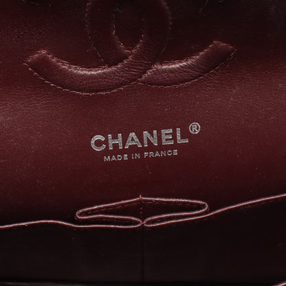 マトラッセ Wフラップ Wチェーンショルダーバッグ ラムスキン ブラック シルバー金具 シャネル バッグ CHANEL