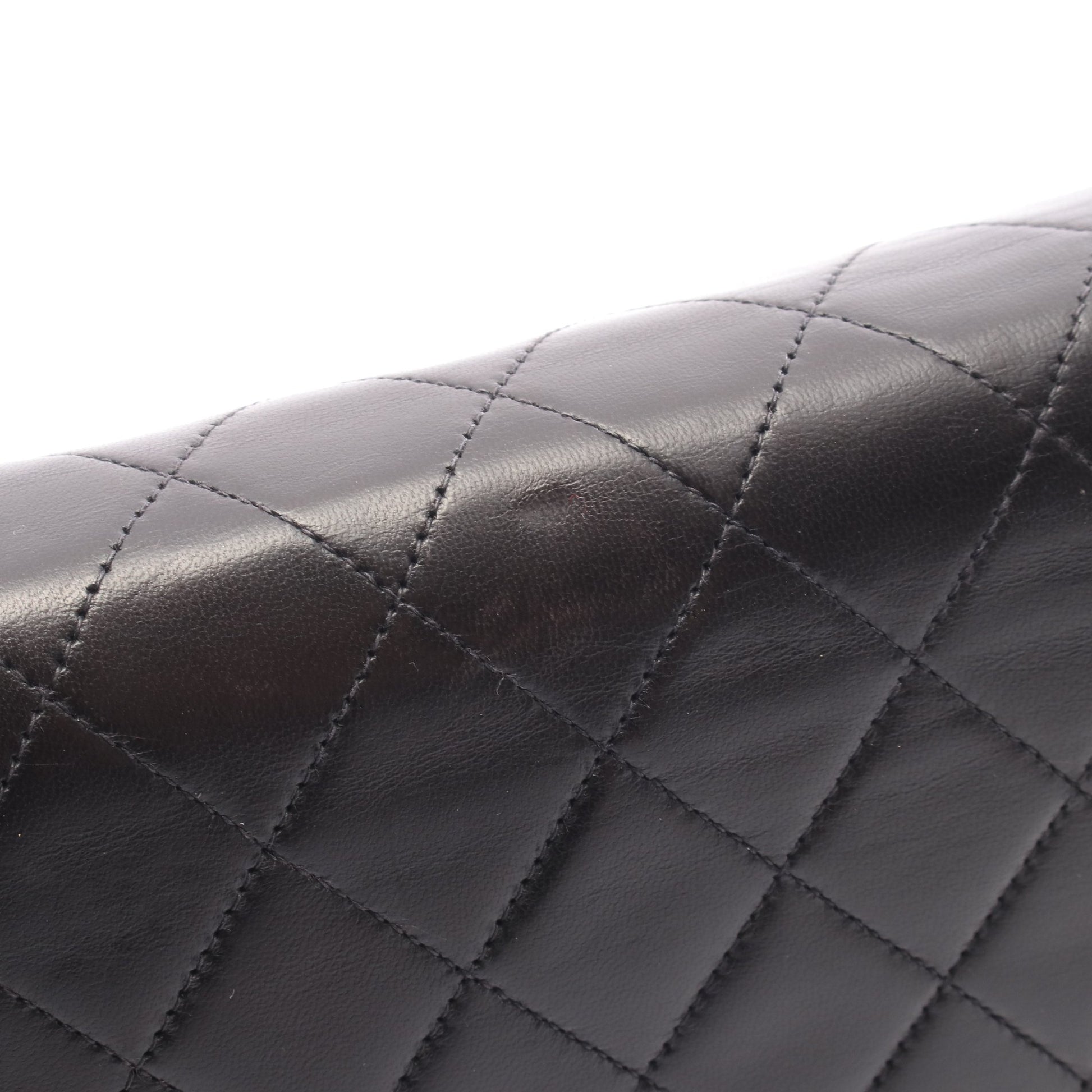 マトラッセ チェーンショルダーバッグ ラムスキン ブラック ゴールド金具 シャネル バッグ CHANEL