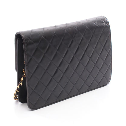 マトラッセ チェーンショルダーバッグ ラムスキン ブラック ゴールド金具 シャネル バッグ CHANEL
