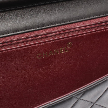 マトラッセ チェーンショルダーバッグ ラムスキン ブラック ゴールド金具 シャネル バッグ CHANEL