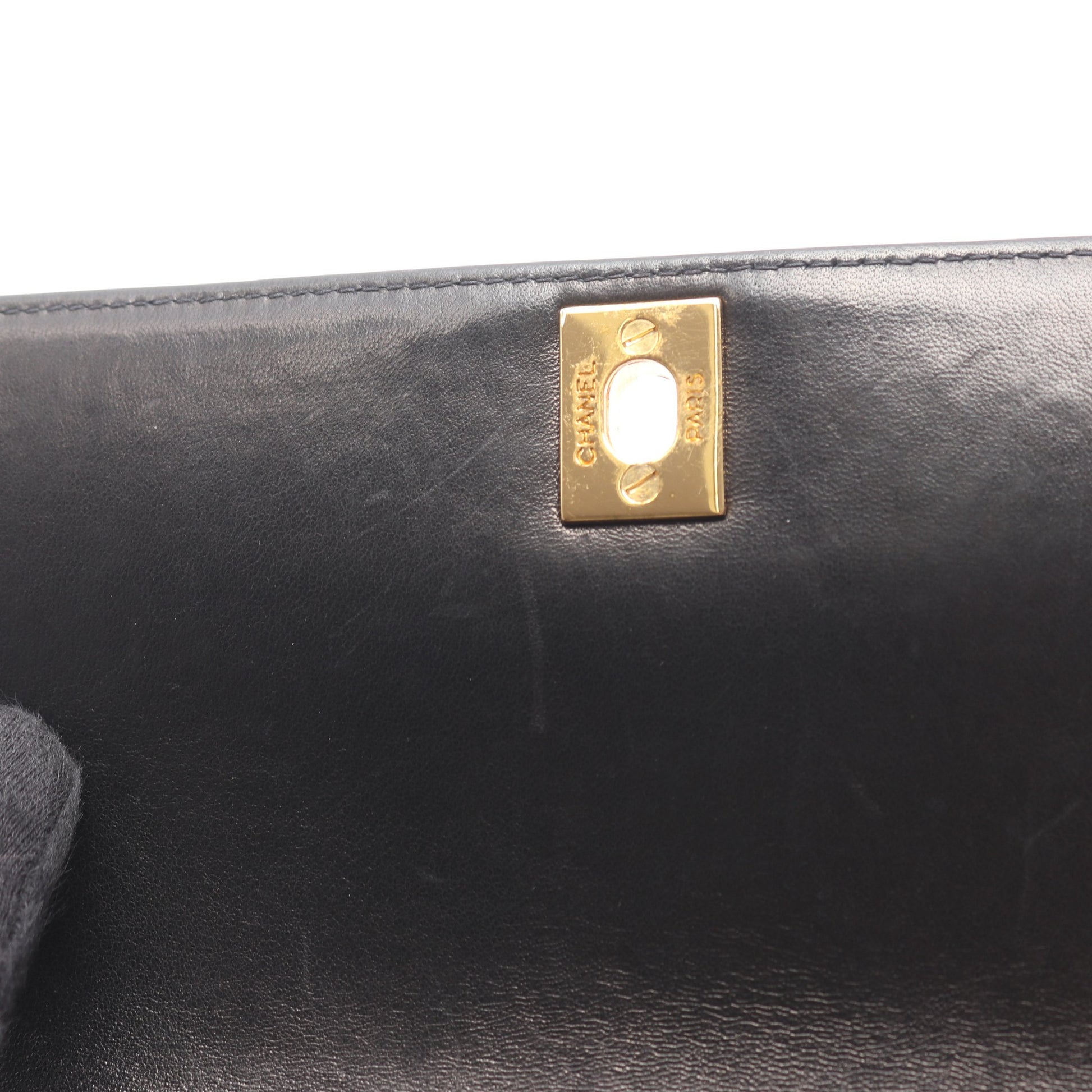 マドモアゼル チェーンショルダーバッグ ラムスキン ブラック ゴールド金具 シャネル バッグ CHANEL