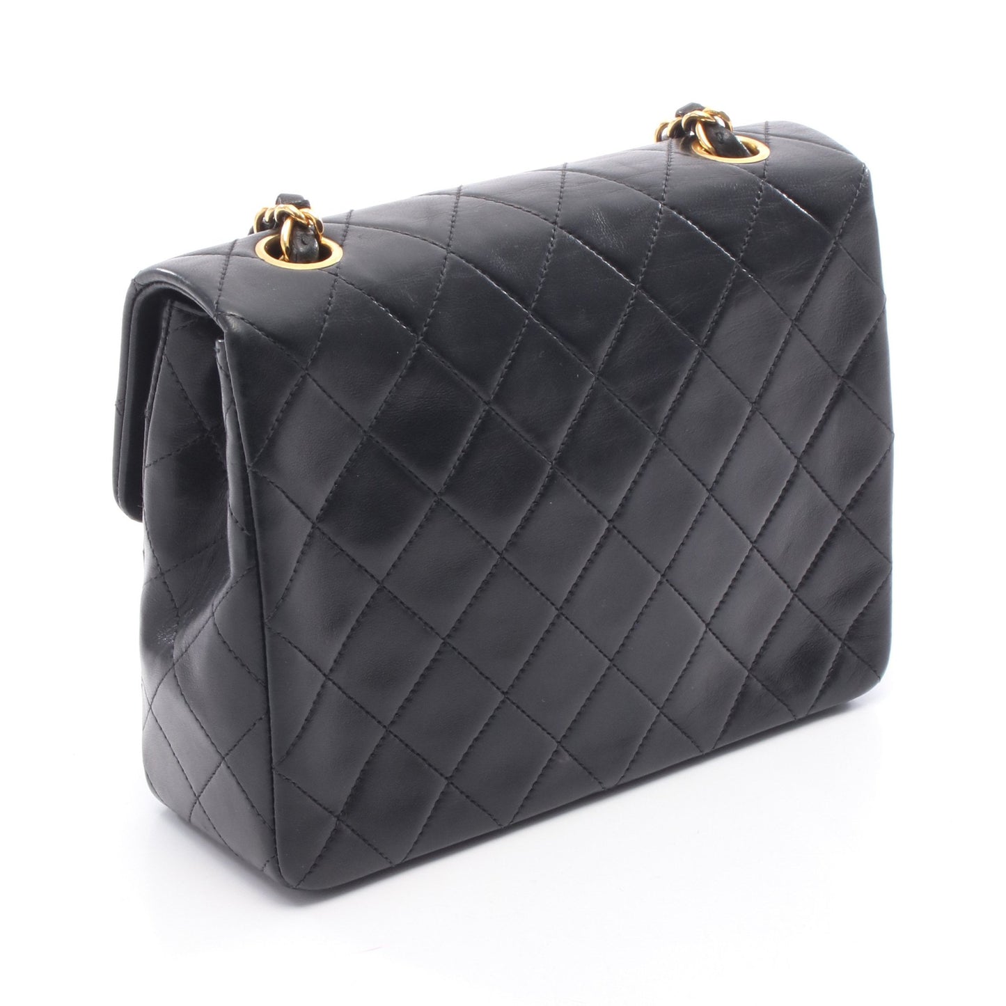 ミニマトラッセ20 チェーンショルダーバッグ ラムスキン ブラック ゴールド金具 シャネル バッグ CHANEL