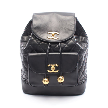 マトラッセ バックパック リュックサック ラムスキン ブラック ゴールド金具 シャネル バッグ CHANEL