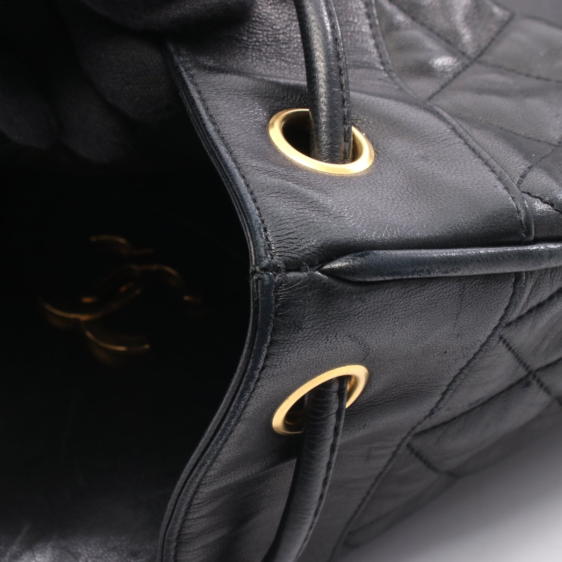 マトラッセ バックパック リュックサック ラムスキン ブラック ゴールド金具 シャネル バッグ CHANEL