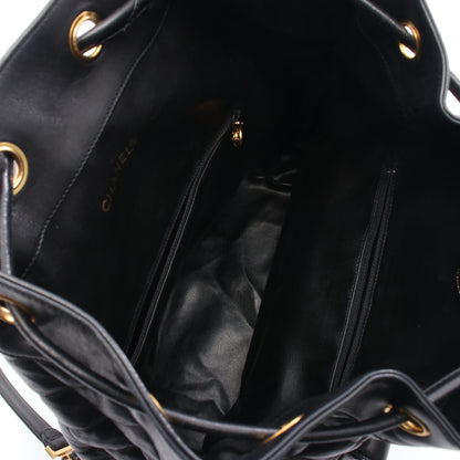 マトラッセ バックパック リュックサック ラムスキン ブラック ゴールド金具 シャネル バッグ CHANEL