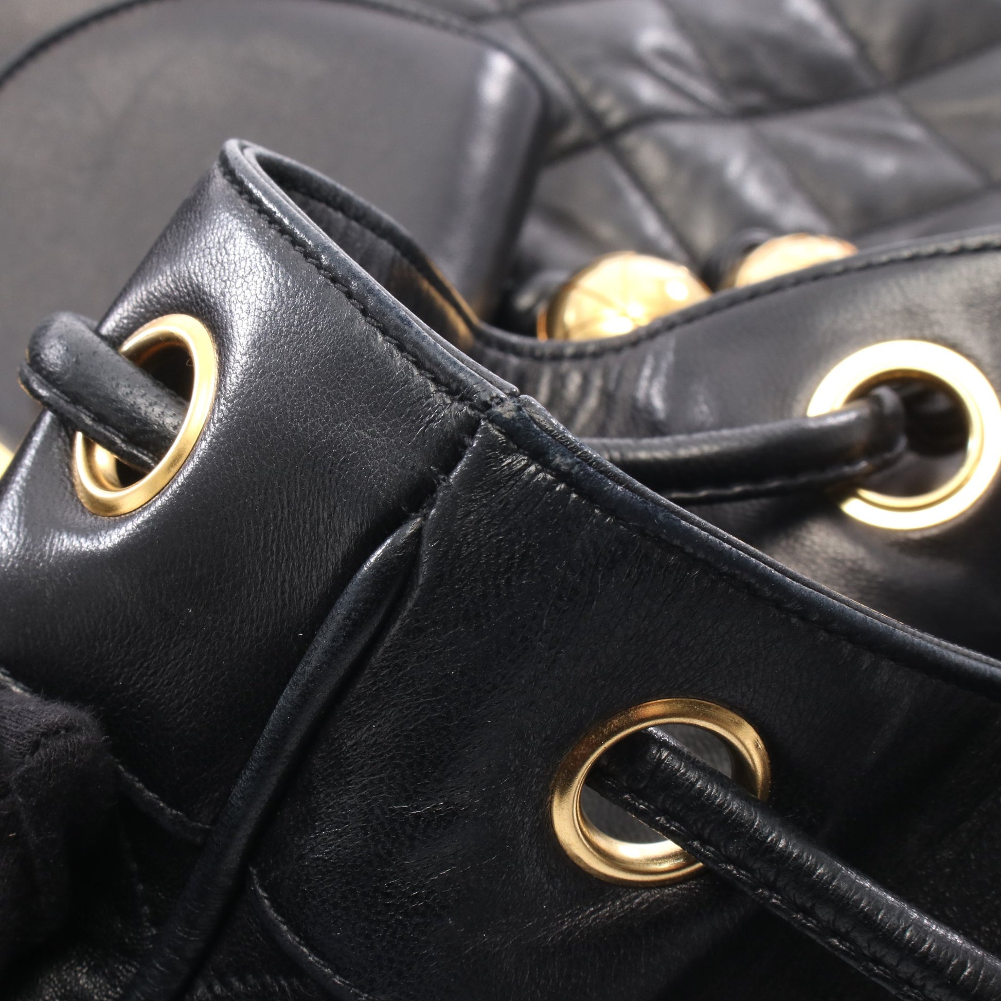 マトラッセ バックパック リュックサック ラムスキン ブラック ゴールド金具 シャネル バッグ CHANEL