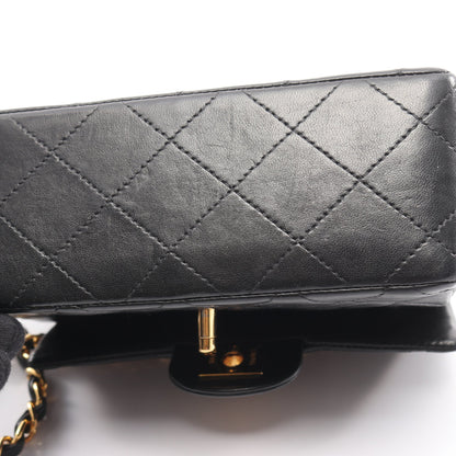 ミニマトラッセ チェーンショルダーバッグ ラムスキン ブラック ゴールド金具 シャネル バッグ CHANEL