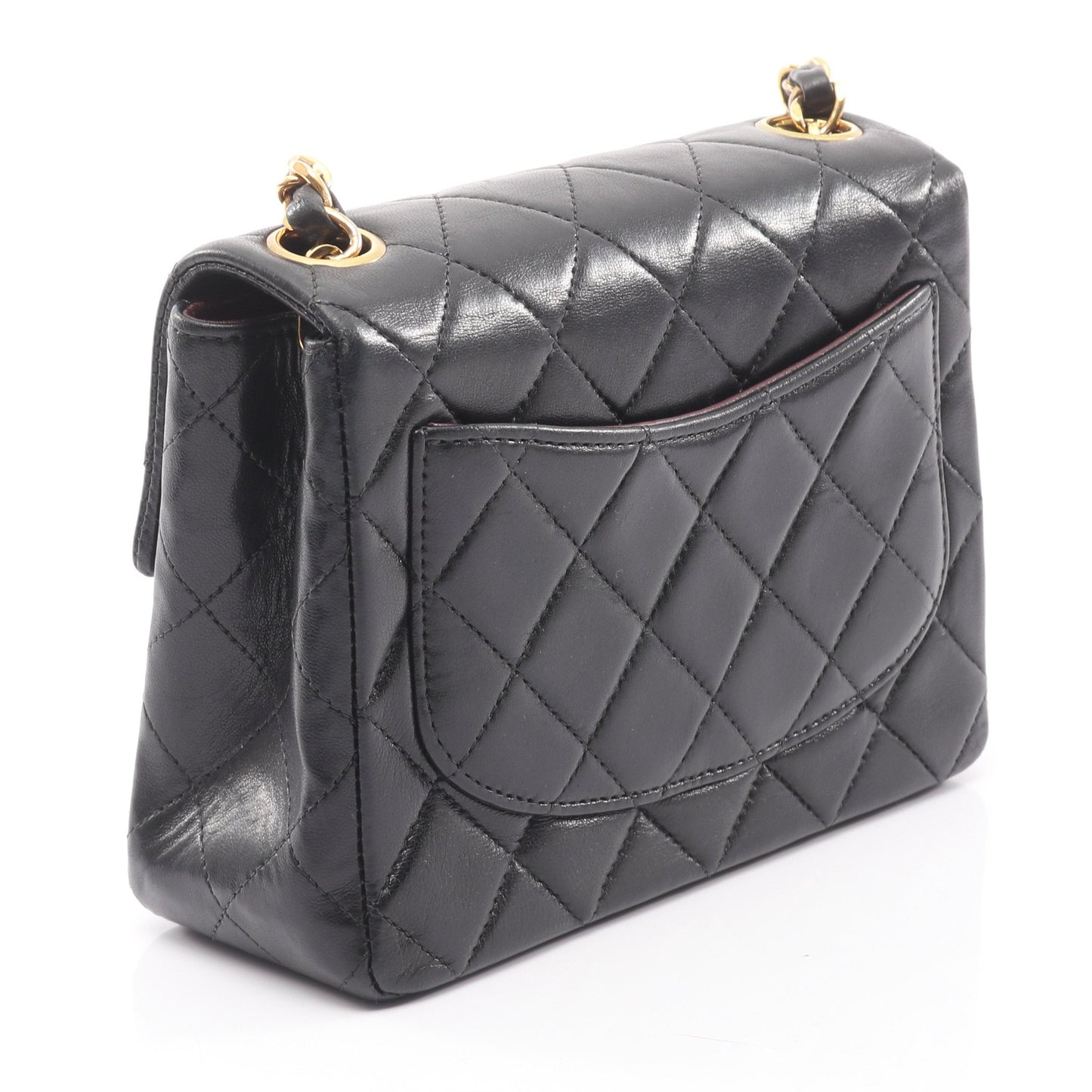ミニマトラッセ チェーンショルダーバッグ ラムスキン ブラック ゴールド金具 シャネル バッグ CHANEL