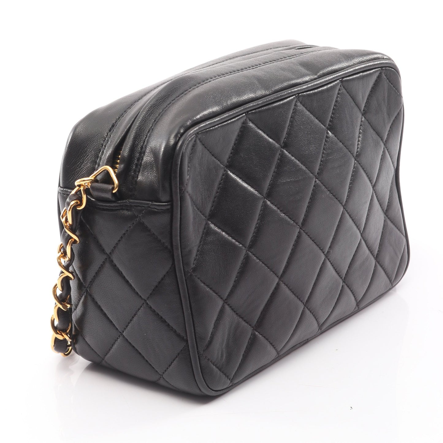 マトラッセ チェーンショルダーバッグ タッセル ラムスキン ブラック ゴールド金具 シャネル バッグ CHANEL