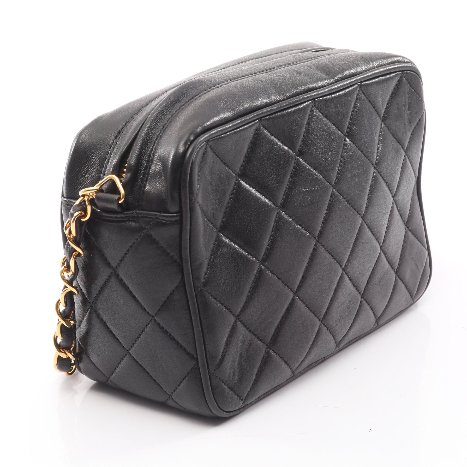 マトラッセ チェーンショルダーバッグ タッセル ラムスキン ブラック ゴールド金具 シャネル バッグ CHANEL