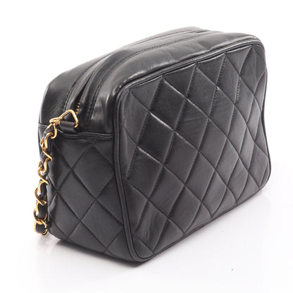 マトラッセ チェーンショルダーバッグ タッセル ラムスキン ブラック ゴールド金具 シャネル バッグ CHANEL
