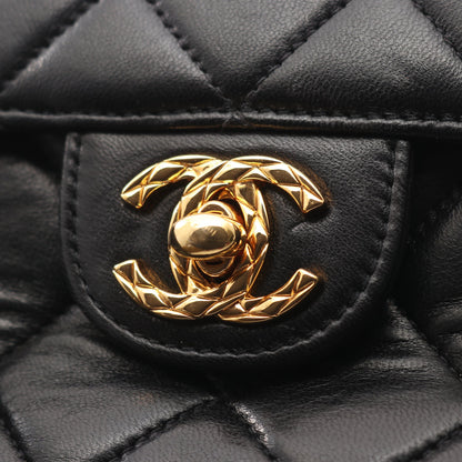 マトラッセ チェーンショルダーバッグ タッセル ラムスキン ブラック ゴールド金具 シャネル バッグ CHANEL