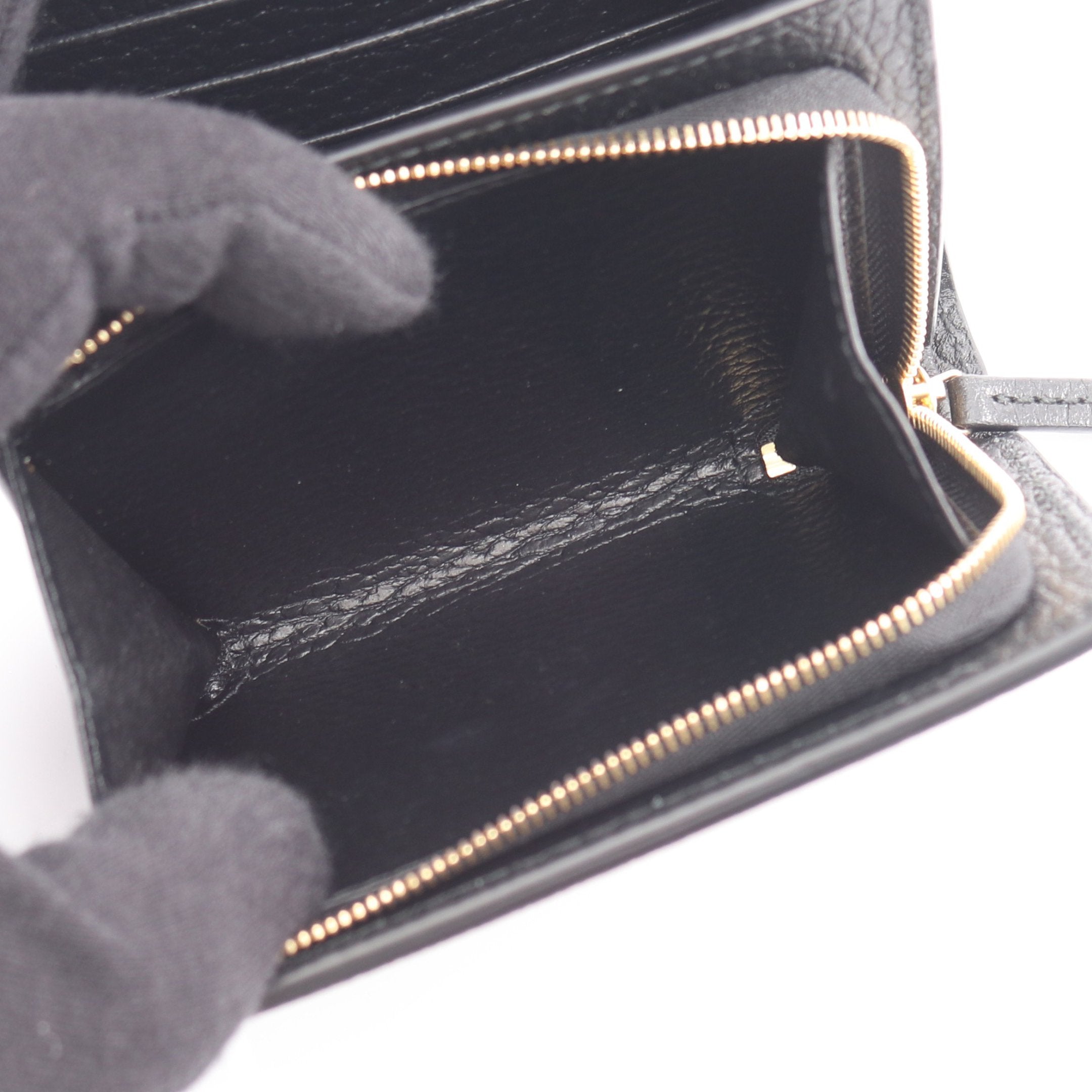 Somali GGマーモント GGスプリーム 二つ折り財布 PVC レザー GGマーモント GGスプリーム 二つ折り財布 PVC レザー ブラック グレー