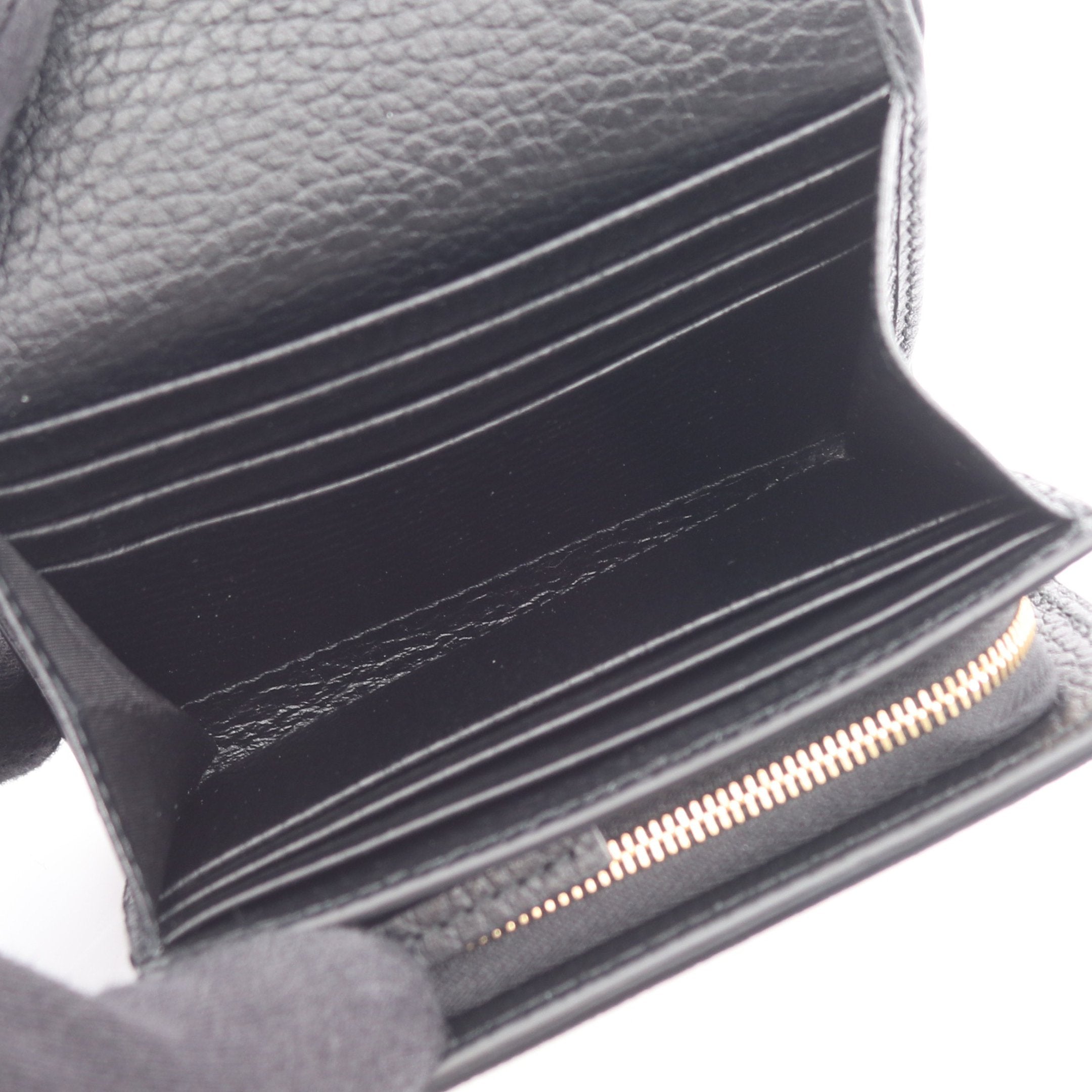 GGマーモント GGスプリーム 二つ折り財布 PVC レザー ブラック グレー