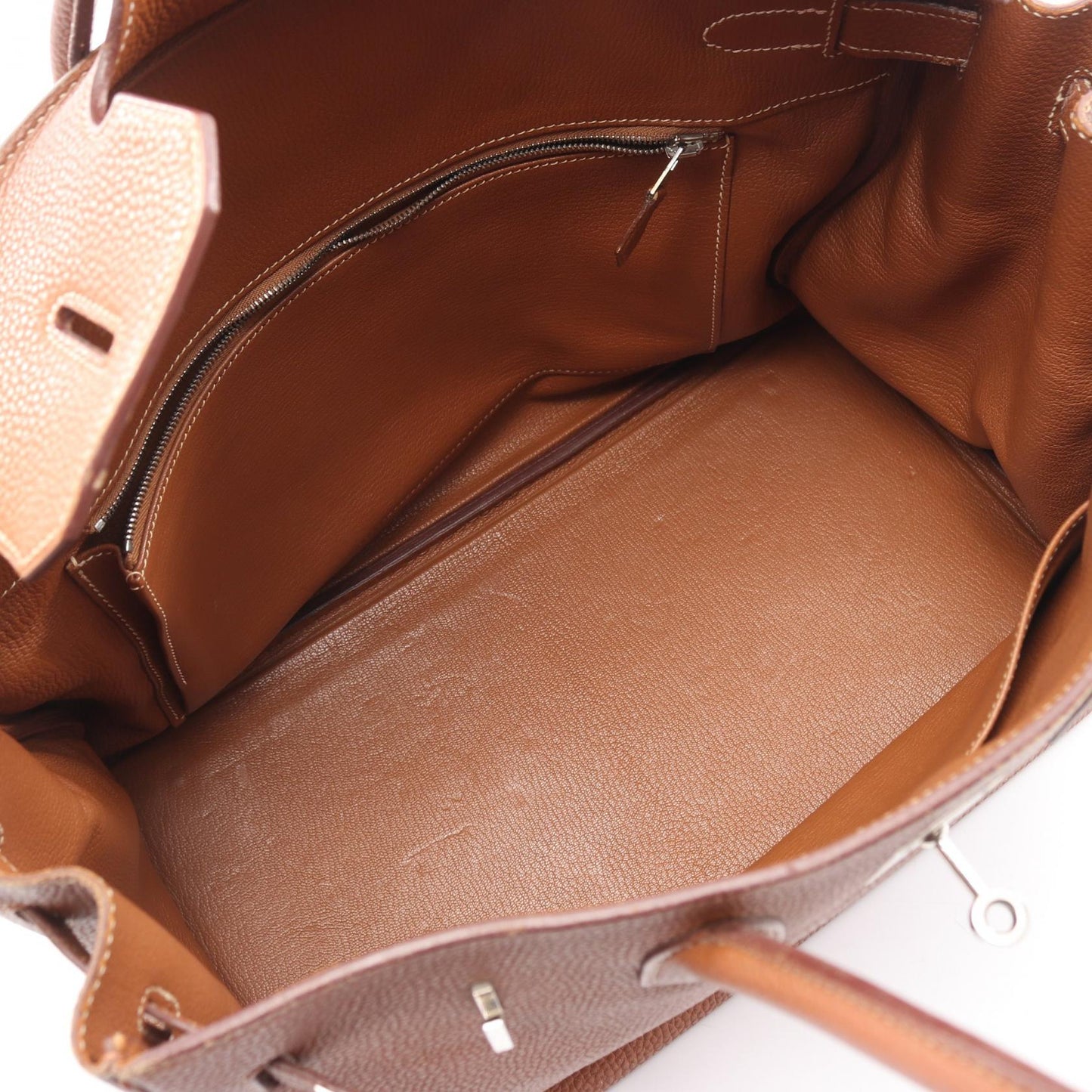 バーキン35 ゴールド ハンドバッグ トゴ ライトブラウン シルバー金具 □I刻印 エルメス バッグ HERMES