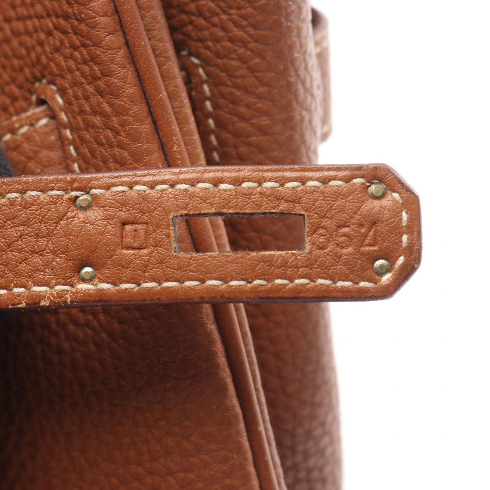 バーキン35 ゴールド ハンドバッグ トゴ ライトブラウン シルバー金具 □I刻印 エルメス バッグ HERMES