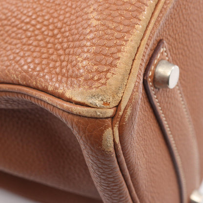 バーキン35 ゴールド ハンドバッグ トゴ ライトブラウン シルバー金具 □I刻印 エルメス バッグ HERMES