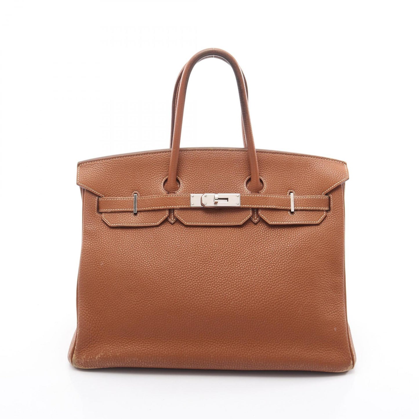 バーキン35 ゴールド ハンドバッグ トゴ ライトブラウン シルバー金具 □I刻印 エルメス バッグ HERMES