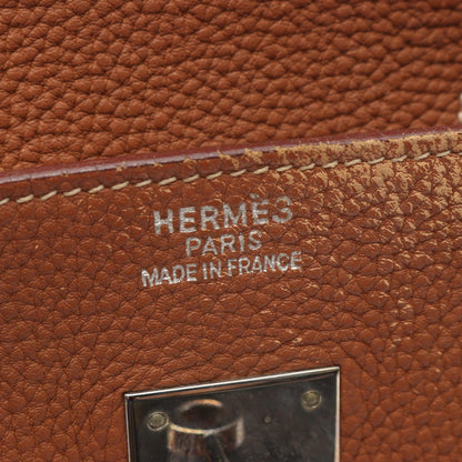 バーキン35 ゴールド ハンドバッグ トゴ ライトブラウン シルバー金具 □I刻印 エルメス バッグ HERMES