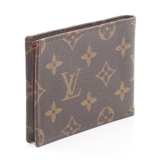 ポルトフォイユ ミュルティプル モノグラム 二つ折り財布 札入れ PVC レザー ブラウン ルイヴィトン