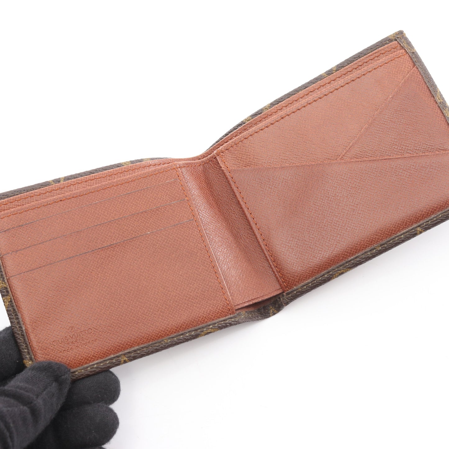 ポルトフォイユ ミュルティプル モノグラム 二つ折り財布 札入れ PVC レザー ブラウン ルイヴィトン