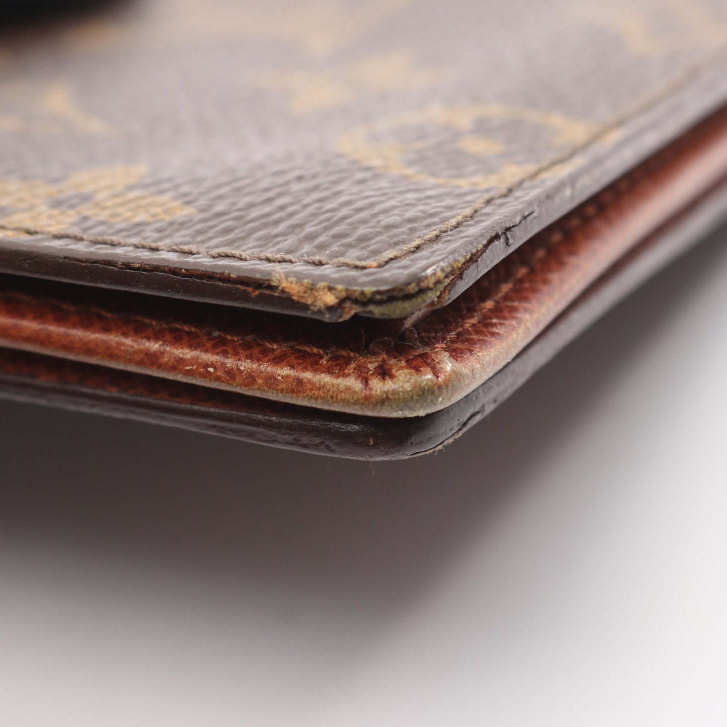 ポルトカルトクレディ 円 モノグラム 二つ折り長財布 札入れ PVC レザー ブラウン ルイヴィトン