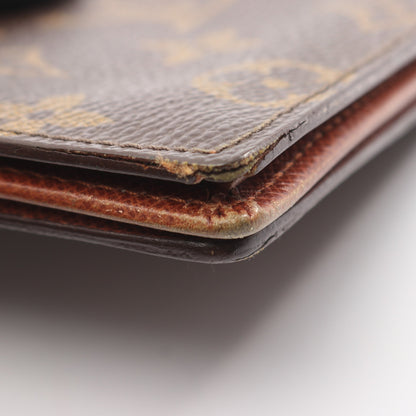 ポルトカルトクレディ 円 モノグラム 二つ折り長財布 札入れ PVC レザー ブラウン ルイヴィトン