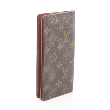 ポルトカルトクレディ 円 モノグラム 二つ折り長財布 札入れ PVC レザー ブラウン ルイヴィトン