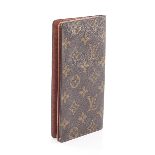 ポルトカルトクレディ 円 モノグラム 二つ折り長財布 札入れ PVC レザー ブラウン ルイヴィトン