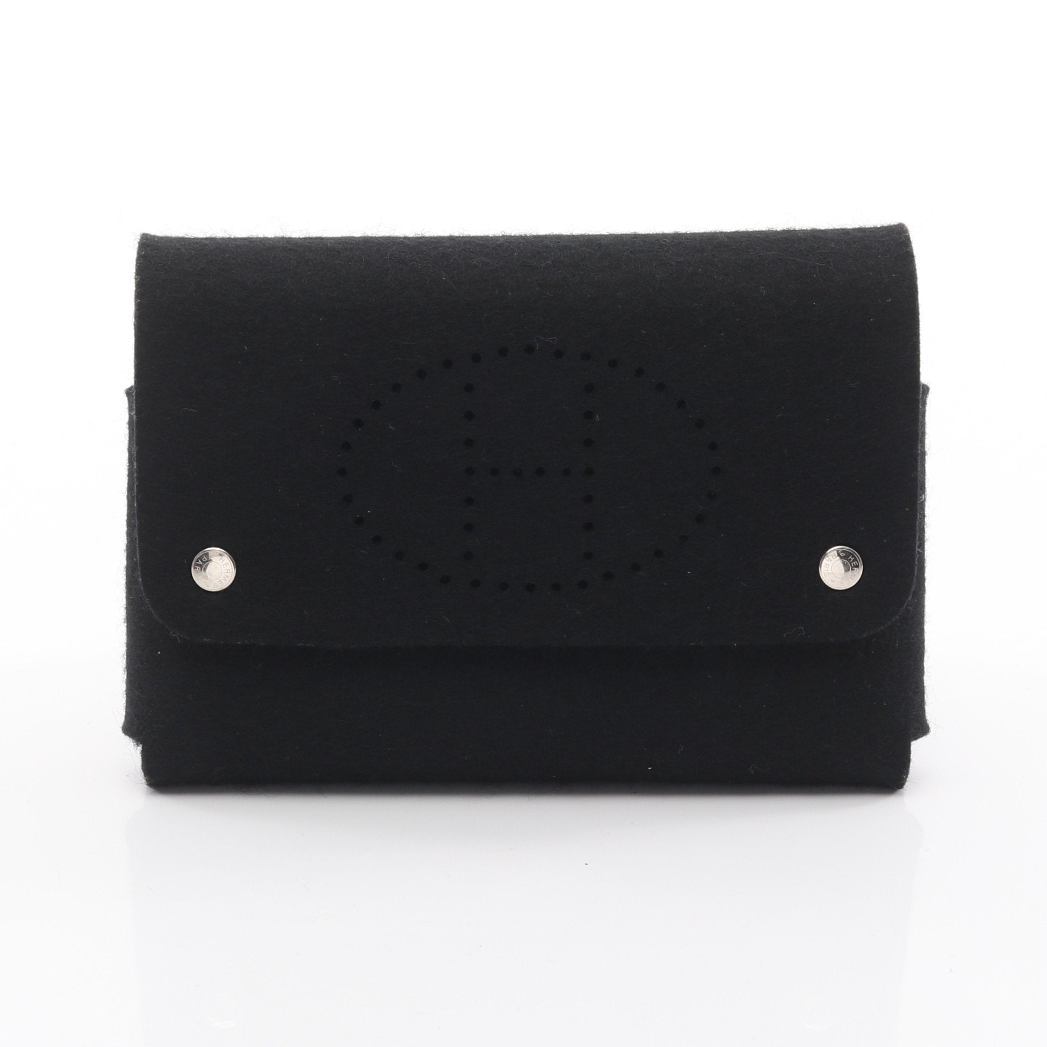 エテュイカルトGM トランプケース ポーチ フェルト ブラック シルバー