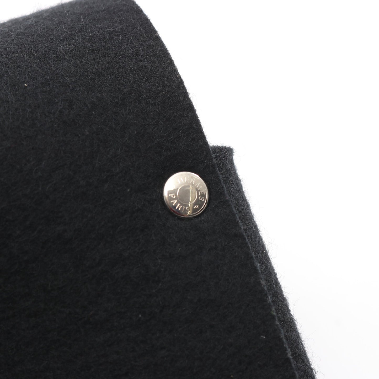 エテュイカルトGM トランプケース ポーチ フェルト ブラック シルバー金具 エルメス 財布・小物 HERMES