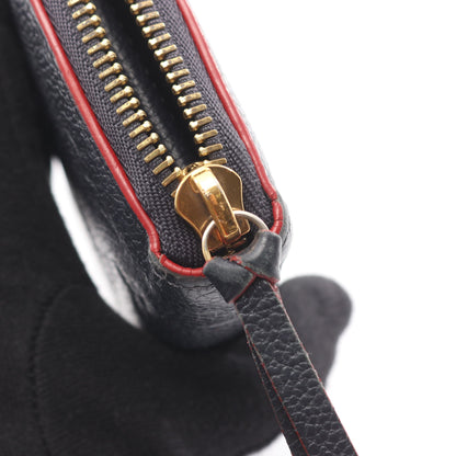 ポルトフォイユ クレマンス モノグラムアンプラント マリーヌルージュ ラウンドファスナー長財布 レザー ネイビー ルイヴィトン