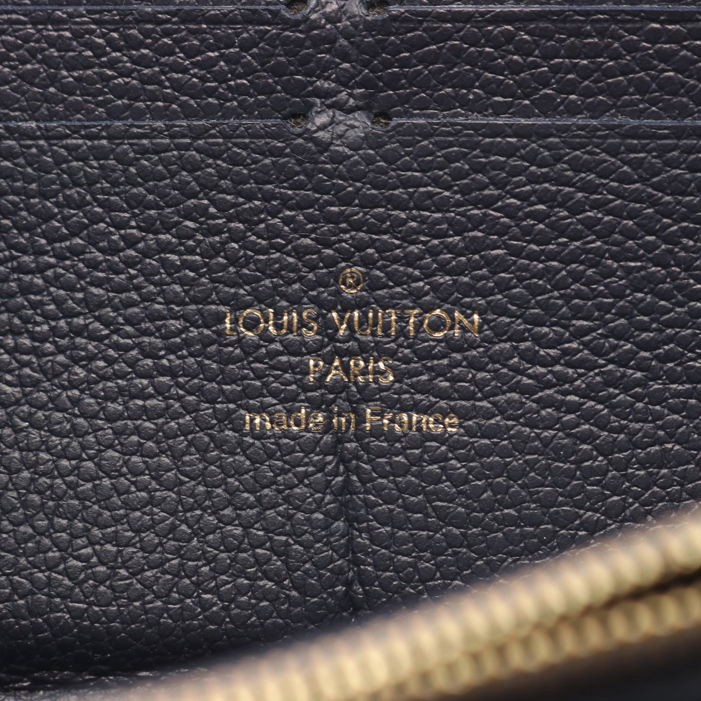 ポルトフォイユ クレマンス モノグラムアンプラント マリーヌルージュ ラウンドファスナー長財布 レザー ネイビー ルイヴィトン