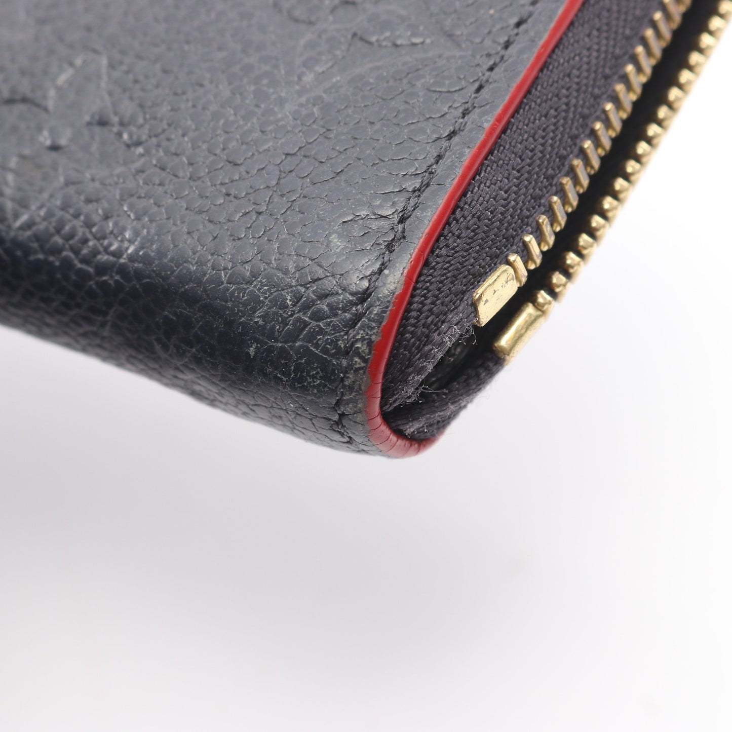 ポルトフォイユ クレマンス モノグラムアンプラント マリーヌルージュ ラウンドファスナー長財布 レザー ネイビー ルイヴィトン