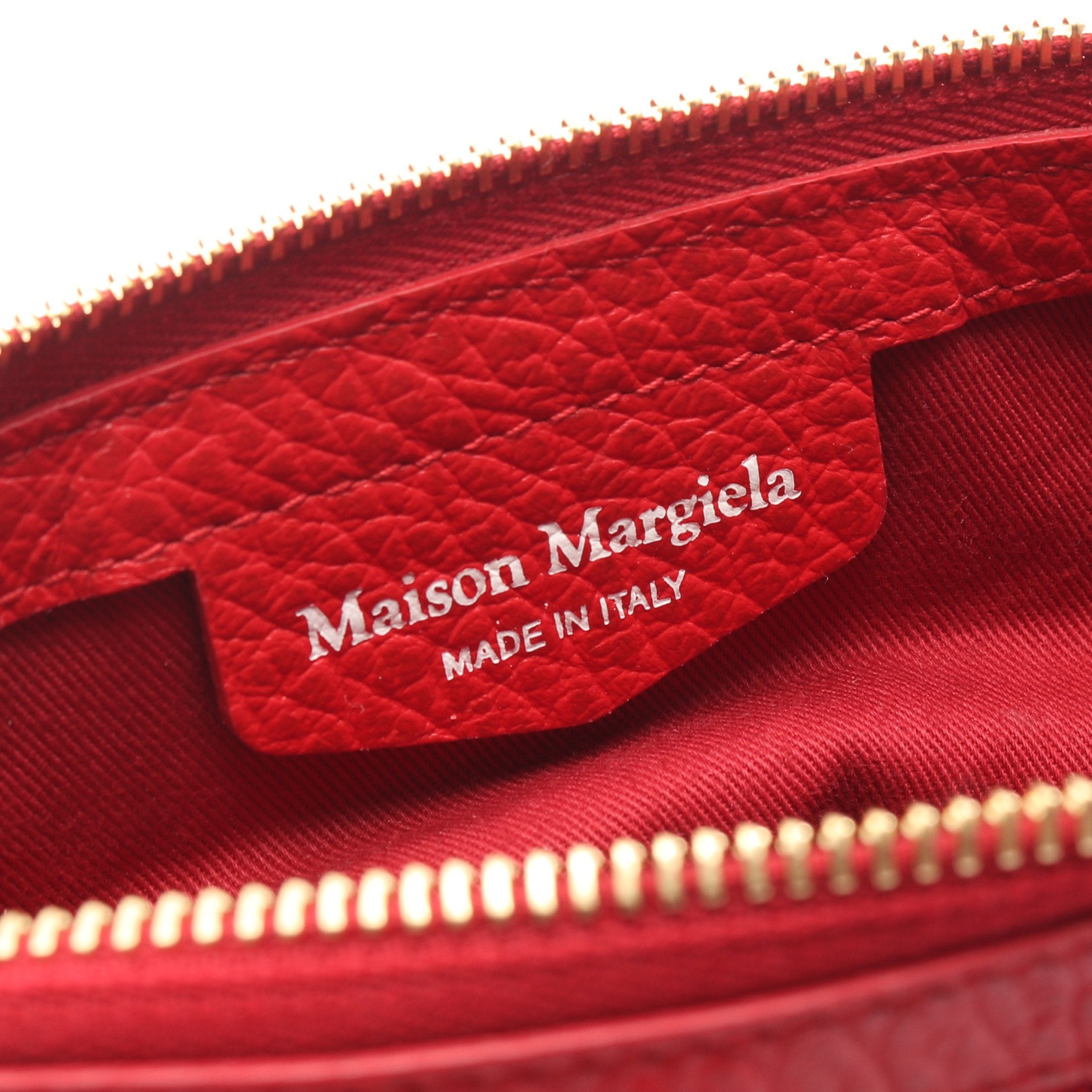 5AC ミニバッグ ハンドバッグ レザー キャンバス レッド 2WAY メゾン