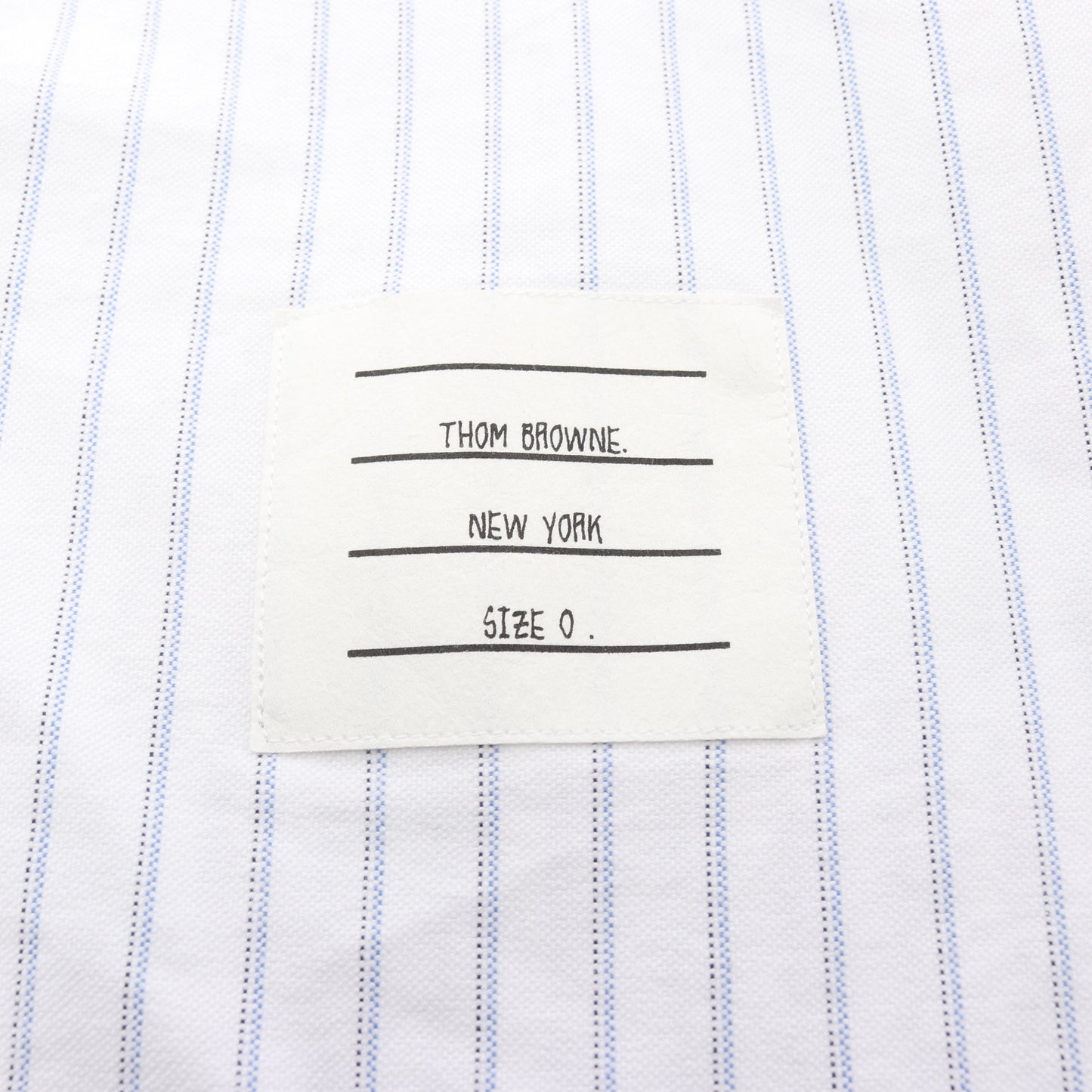 シャツ 長袖 ストライプ コットン ホワイト ブルー トムブラウン トップス THOM BROWNE
