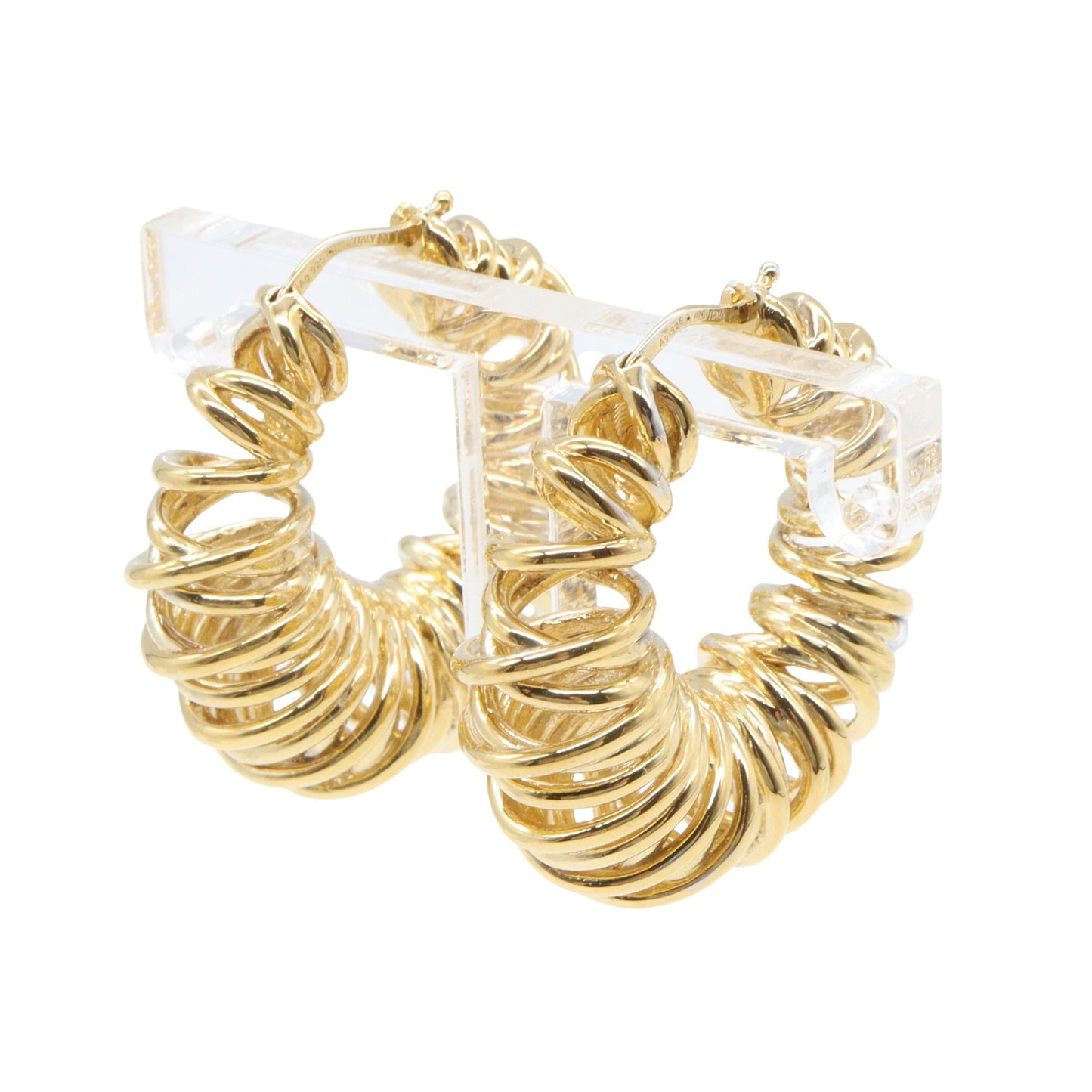 スパイラル ノット フープ ピアス ピアス SV925 GP ゴールド ボッテガヴェネタ アクセサリー BOTTEGA VENETA